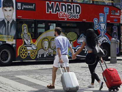 Turistas en el centro de Madrid.