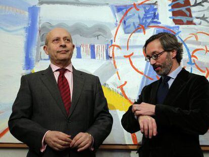 Jos&eacute; Ignacio Wert y Jos&eacute; Mar&iacute;a Lassalle, en su primera comparecencia p&uacute;blica a finales del a&ntilde;o pasado.