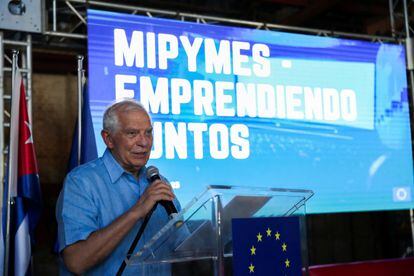 Josep Borrell, jefe de la diplomacia europea, durante un acto oficial en La Habana.