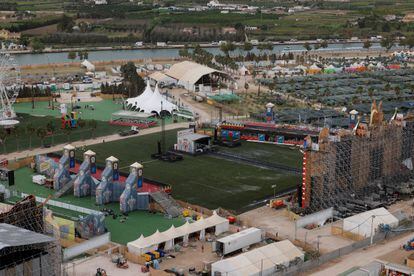Vista general del recinto en el que se celebraba el Medusa Sunbeach Festival, en la localidad valenciana de Cullera.