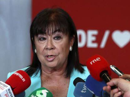 La presidenta de PSOE, Cristina Narbona.