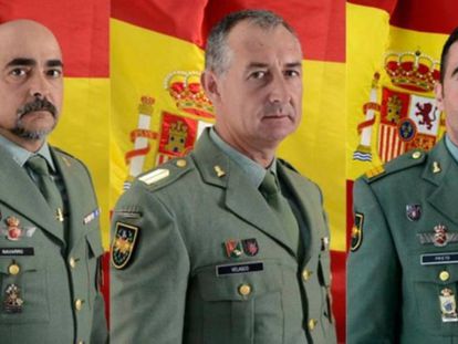 Los tres militares fallecidos en la explosión de Almería.