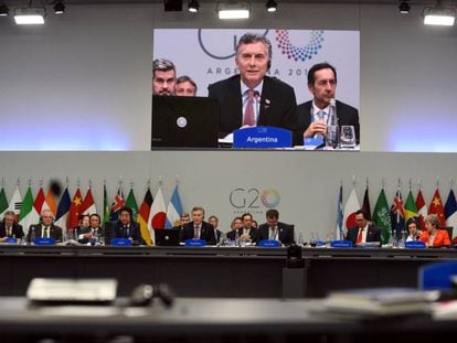 Vista general de la reunión de presidentes del G20 realizada en Buenos Aires, este sábado.