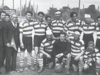 Campeonato de fútbol que organizaron en 1940 los españoles internados en el campo de concentración de Bram (a 50 km de Toulouse)