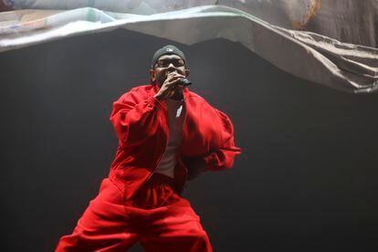 Kendrick Lamar, ayer, durante su actuación en el Primavera Sound en Madrid. 