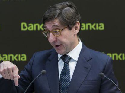 El presidente de Bankia, Jos&eacute; Ignacio Goirigolzarri, durante la presentaci&oacute;n de los resultados de la entidad. EFE/Archivo