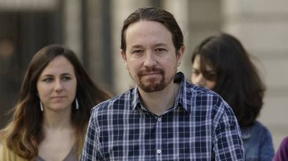El secretario general de Podemos, Pablo Iglesias, en Madrid.