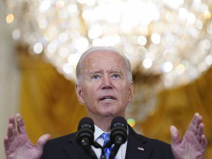 Joe Biden, presidente de EE UU, este miércoles en Washington. 