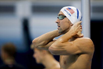 El nadador estadounidense Michael Phelps durante una sesión de entrenamientos en Río de Janeiro (Brasil).