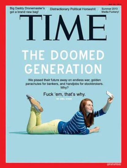 La polémica portada de 'Time' que definió todos los clichés sobre 'millennials'.
