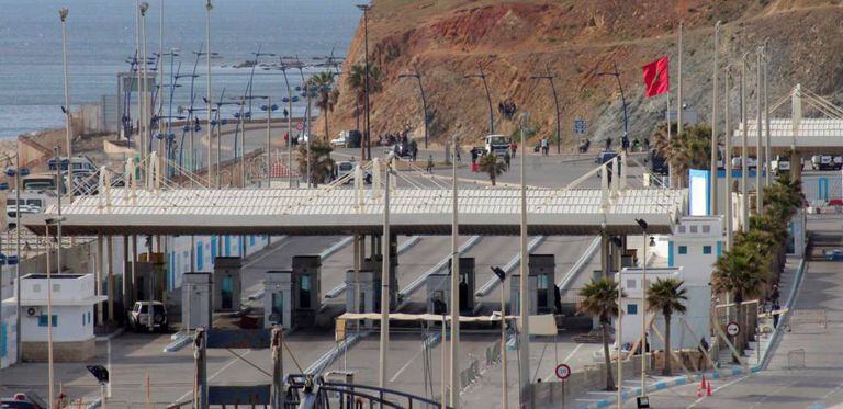 Paso fronterizo entre Ceuta y Marruecos, el pasado 22 de marzo.