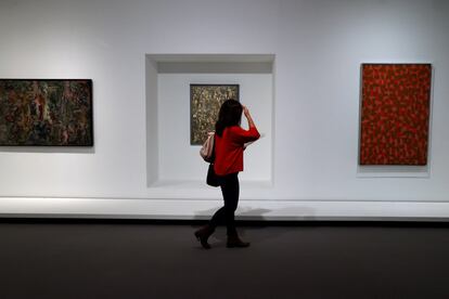 Una parte de la exposición “Ad Reinhardt: El arte es el arte y todo lo demás es todo lo demás”, en la Fundación Juan March de Madrid.