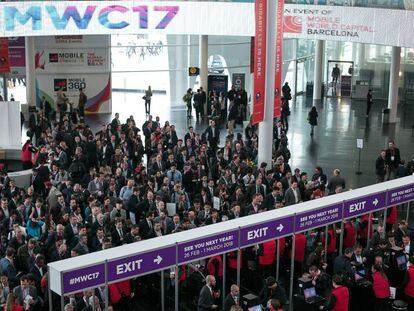 Asistentes al Mobile World Congress, en la pasada edici&oacute;n.