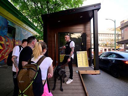 El puesto de venta de drogas duras improvisado por Jerry Martin en Vancouver.