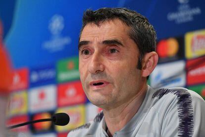 Valverde, durante la rueda de prensa en el Philips Stadion.