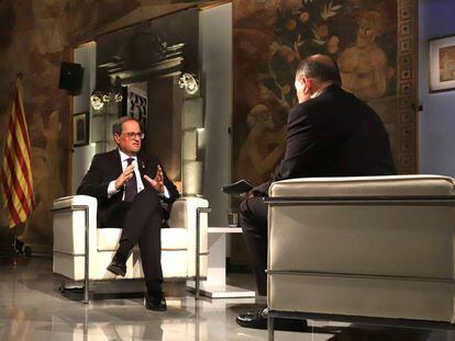 Entrevista amb Quim Torra a TV3.