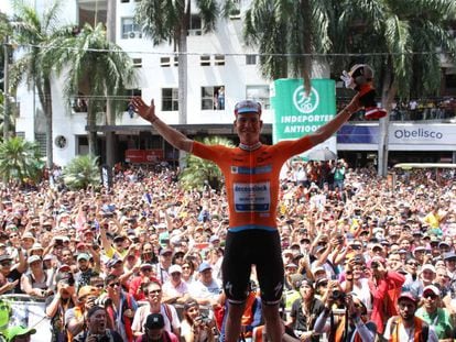 Bob Jungels, aclamado en Medellín.