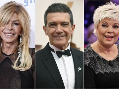 Bibiana Fernández, Antonio Banderas y Terelu Campos.