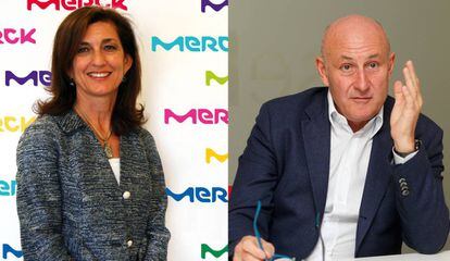 Ana Polanco (Merck) y Jordi Mart&iacute; (Ferrer).