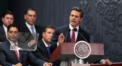 Pe&ntilde;a Nieto este domingo en la presentaci&oacute;n de la reforma fiscal.