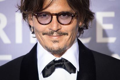 Johnny Depp posa para la prensa en una gala en Monte Carlo en septiembre de 2020.