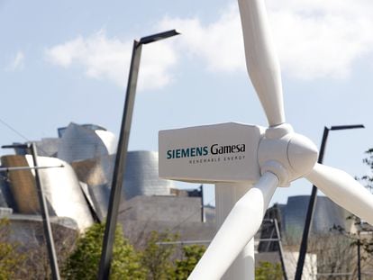 Aerogenerador de Siemens Gamesa, en Bilbao.