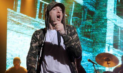 Eminem en un concierto en Nueva York en 2013.