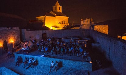 Proyección en la muestra de cine de Iznájar (Córdoba).