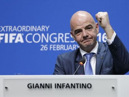 El nuevo presidente de la FIFA, Gianni Infantino, a finales de febrero en Zúrich (Suiza).
