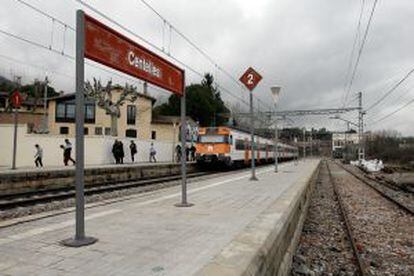 Aspecto de la estación de Centelles.