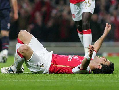 Cesc celebra su segundo gol al Slavia de Praga el martes pasado.