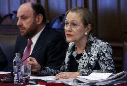 El canciller de Chile Alfredo Moreno, junto a Benita Ferrero-Waldner.