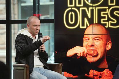 Sean Evans during a TV interview in 2017 to talk about his hit show Hot Ones.
