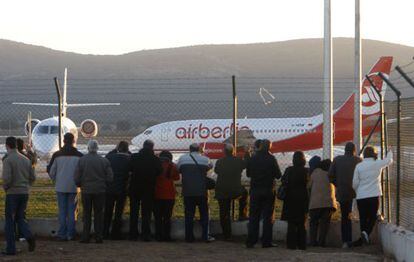 Primer vuelo del aeropuerto Don Quijote de Ciudad Real con destino a Barcelona, el 19 de diciembre de 2008.