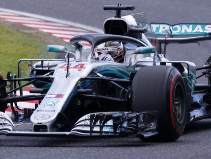 Lewis Hamilton en el circuito de Suzuka durante la jornada del sábado del GP de Japón.