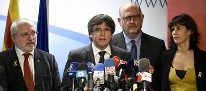 Puigdemont compareix davant la premsa l'endemà del 21-D.