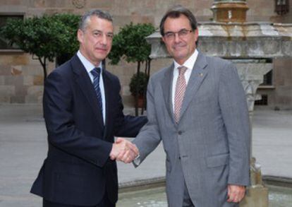 Iñigo Urkullu y Artur Mas, en una imagen facilitada por el PNV.