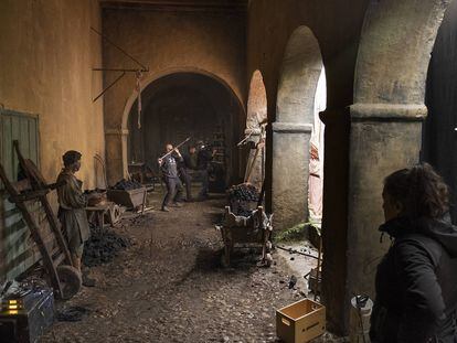 Rodaje de la segunda temporada de 'La Peste' en Carmona (Sevilla).
