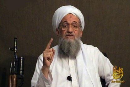 Ayman al Zawahiri, mientras era 'número uno' de Al Qaeda, en un mensaje difundido por televisión, el 8 de junio de 2019.
