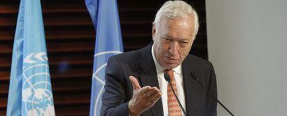 José Manuel García Margallo durante su estancia en Polonia.