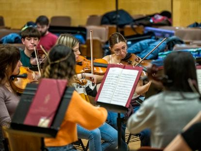 Una clase en el Real Conservatorio de Madrid.