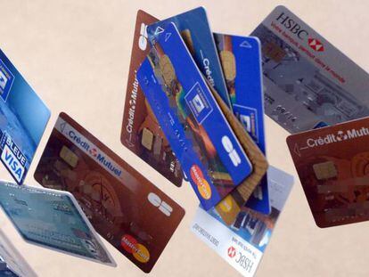 Bodegón de tarjetas de crédito