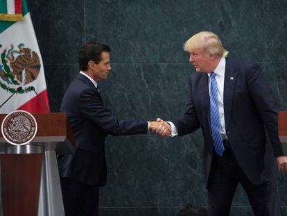 Peña Nieto recibe al entonces candidato Trump en agosto de 2016.