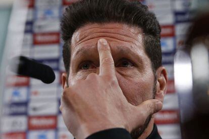 El entrenador del Atlético, Diego Simeone.