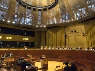 La Gran Sala de Tribunal de Justicia de la Unión Europea.