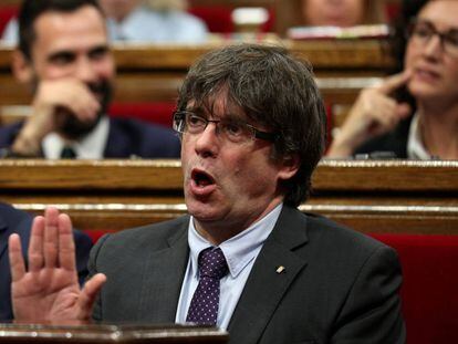 Carles Puiddemont, presidente de la Generalitat de Catalu&ntilde;a. 