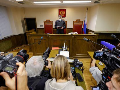 Oleg Nefédov, juez del Tribunal Supremo ruso, este jueves en Moscú.