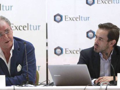José Luis Zoreda, vicepresidente ejecutivo de Exceltur, y Óscar Perelli director de estudios de Exceltur.