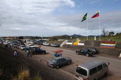 El paso fronterizo entre Brasil y Venezuela en la ciudad de Pacaraima.