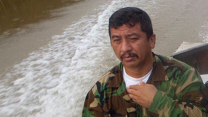 Gentil Duarte, commander of dissident groups of the FARC that withdrew from the peace process in Colombia.